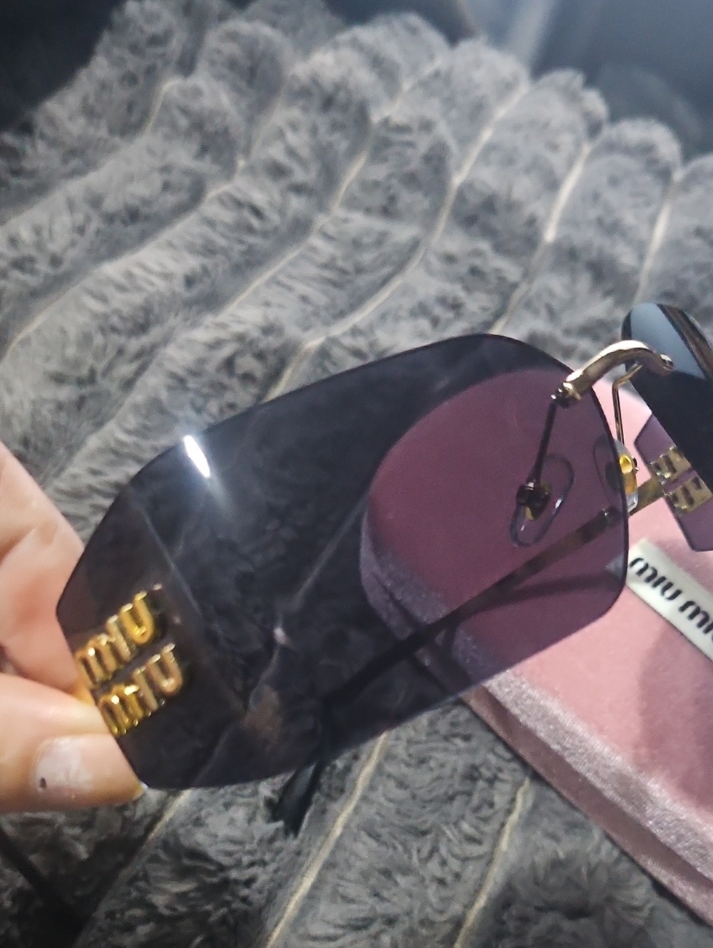 Miu Miu Runway Frameless Sunglasses (Model SMU54Y). - Picture 9 of 15